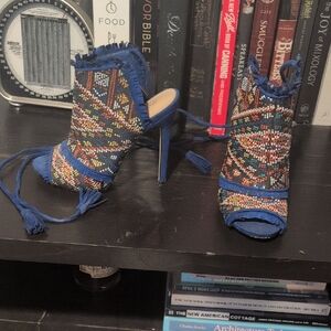Shoe Dazzle Multicolor Beaded Heels